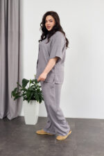 Костюм 26.2931 с.б Льон, колір Темно сірий, 52(3XL), 54(4XL), 56(5XL) - Зображення 3