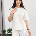 Set 26.1553 tricot dublu, culoare Lăptos, 42(S), 44(M), 46(L)