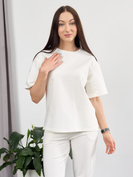 Костюм 26.1553 н Трикотаж двухнитка, колір Молочний, 42(S), 44(М), 46(L)