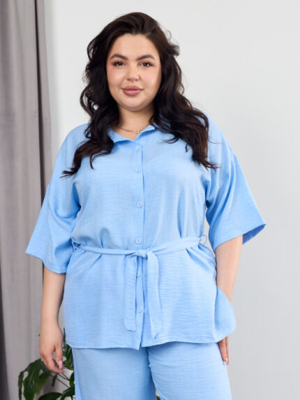 Костюм 26.2656 б Льон, колір Блакитний, 48(XL), 50(ХХL), 52(3XL)