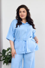 Комплект 26.2656 лен, цвят Светлосин, 48(XL), 50(XXL), 52(3XL) - Image 7
