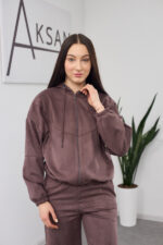 Set 26.2824 piele întoarsă subțire, culoare Cacao, 40(XS), 42(S), 44(M) - Image 6