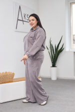 Komplet 26.2824 cienki zamsz, kolor Ciemnoszary, 46(L), 48(XL), 50(XXL) - Image 3