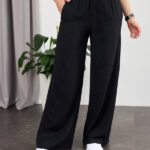 Pantaloni 26.2970 crep american, culoare Negru, 40(XS), 42(S), 44(M)
