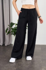 Hosen 26.2970 amerikanischer Krepp, Farbe Schwarz, 40(XS), 42(S), 44(M)