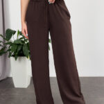 Hosen 26.2970 amerikanischer Krepp, Farbe Dunkle Schokolade, 40(XS), 42(S), 44(M)