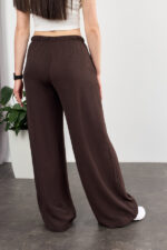 Pantaloni 26.2970 crep american, culoare Ciocolata inchisa, 40(XS), 42(S), 44(M) - Image 2
