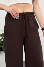 Pantaloni 26.2970 crep american, culoare Ciocolata inchisa, 40(XS), 42(S), 44(M) - Image 4