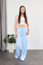Pantaloni 26.2970 crep american, culoare Albastru deschis, 40(XS), 42(S), 44(M) - Image 5