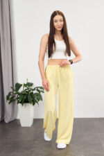 Pantaloni 26.2970 crep american, culoare Banană, 40(XS), 42(S), 44(M) - Image 5