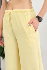 Pantaloni 26.2970 crep american, culoare Banană, 40(XS), 42(S), 44(M) - Image 4