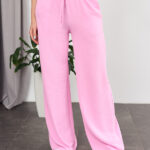Pantaloni 26.2970 crep american, culoare Roz, 40(XS), 42(S), 44(M)