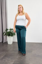 Панталони 26.2964 double Armani шовк, цвят Изумруден, 48(XL), 50(XXL), 52(3XL)