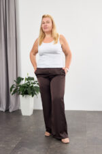 Панталони 26.2964 double Armani шовк, цвят Тъмен шоколад, 48(XL), 50(XXL), 52(3XL) - Image 5