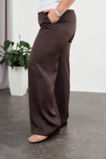 Панталони 26.2964 double Armani шовк, цвят Тъмен шоколад, 48(XL), 50(XXL), 52(3XL) - Image 3
