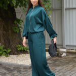 Set 26.2947 Double-Armani-Seide, Farbe Smaragd, 40(XS), 42(S), 44(M)