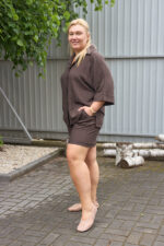 Komplet 26.2957 bawełna kreszowana, kolor Ciemna czekolada, 46(L), 48(XL), 50(XXL) - Image 3