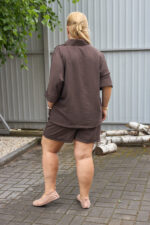 Komplet 26.2957 bawełna kreszowana, kolor Ciemna czekolada, 46(L), 48(XL), 50(XXL) - Image 2