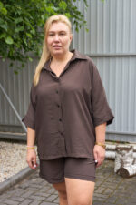Komplet 26.2957 bawełna kreszowana, kolor Ciemna czekolada, 46(L), 48(XL), 50(XXL) - Image 6