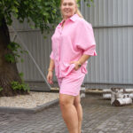 Komplet 26.2957 bawełna kreszowana, kolor Różowy, 46(L), 48(XL), 50(XXL)