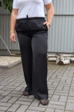 Pantaloni 26.2964 double Armani mătase, culoare Negru, 48(XL), 50(XXL), 52(3XL)