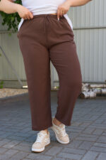 Hosen 26.2971 amerikanischer Krepp, Farbe Schokolade , 54(4XL), 56(5XL), 58(6XL) - Image 5