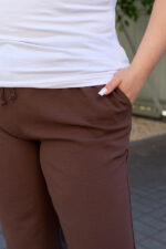 Hosen 26.2971 amerikanischer Krepp, Farbe Schokolade , 54(4XL), 56(5XL), 58(6XL) - Image 4
