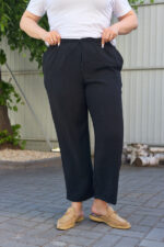 Hosen 26.2971 amerikanischer Krepp, Farbe Schwarz, 54(4XL), 56(5XL), 58(6XL)