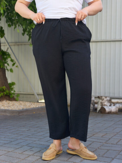 Панталони 26.2971 американски креп, цвят Черен, 54(4XL), 56(5XL), 58(6XL)
