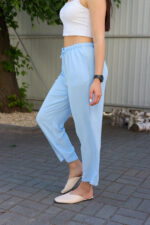 Pants 26.2971 American crepe, color Light blue, 42(S), 44(M), 46(L) - Image 3