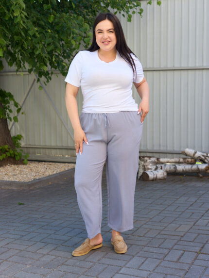Панталони 26.2971 американски креп, цвят Сив, 48(XL), 50(XXL), 52(3XL)