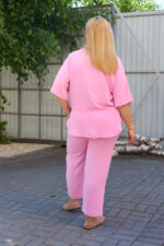 Костюм 26.2973 б Американський креп, колір Рожевий, 48(XL), 50(ХХL), 52(3XL) - Зображення 6