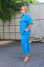 Костюм 26.2973 б Американський креп, колір Блакитний, 48(XL), 50(ХХL), 52(3XL) - Зображення 6