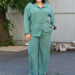 Костюм 26.2928 б Американський креп, колір Оливка, 48(XL), 50(ХХL), 52(3XL)