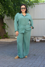 Костюм 26.2928 б Американський креп, колір Оливка, 48(XL), 50(ХХL), 52(3XL)