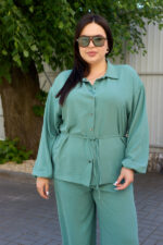 Костюм 26.2928 б Американський креп, колір Оливка, 48(XL), 50(ХХL), 52(3XL) - Зображення 6
