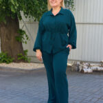 Костюм 26.2928 б Американський креп, колір Смарагдовий, 48(XL), 50(ХХL), 52(3XL)