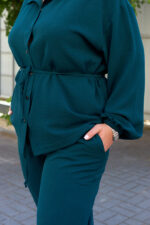 Костюм 26.2928 б Американський креп, колір Смарагдовий, 48(XL), 50(ХХL), 52(3XL) - Зображення 5