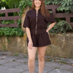 Set 26.2977 two-thread knit fabric, color Dark chocolate, 40(XS), 42(S), 44(M)