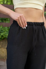 Панталони 26.2980 лен, цвят Черен, 40(XS), 42(S), 44(M) - Image 4