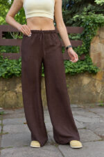 Hosen 26.2980 Leinen, Farbe Dunkle Schokolade, 40(XS), 42(S), 44(M)