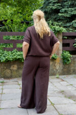 Костюм 26.2961 б Льон смужка, колір Темний шоколад, 46(L), 48(XL), 50(ХХL) - Зображення 2