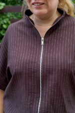 Костюм 26.2961 б Льон смужка, колір Темний шоколад, 46(L), 48(XL), 50(ХХL) - Зображення 4