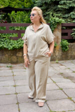 Set 26.2961 gestreiftes Leinen, Farbe Latte, 46(L), 48(XL), 50(XXL) - Image 6