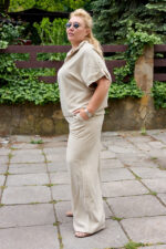 Set 26.2961 gestreiftes Leinen, Farbe Latte, 46(L), 48(XL), 50(XXL) - Image 3