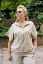 Set 26.2961 gestreiftes Leinen, Farbe Latte, 46(L), 48(XL), 50(XXL) - Image 5