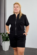 Set 26.2977 Zweifaden-Strickstoff, Farbe Schwarz, 48(XL), 50(XXL), 52(3XL)