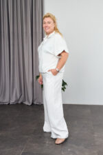 Komplet 26.2961 len w paski, kolor Mleczny, 46(L), 48(XL), 50(XXL) - Image 2