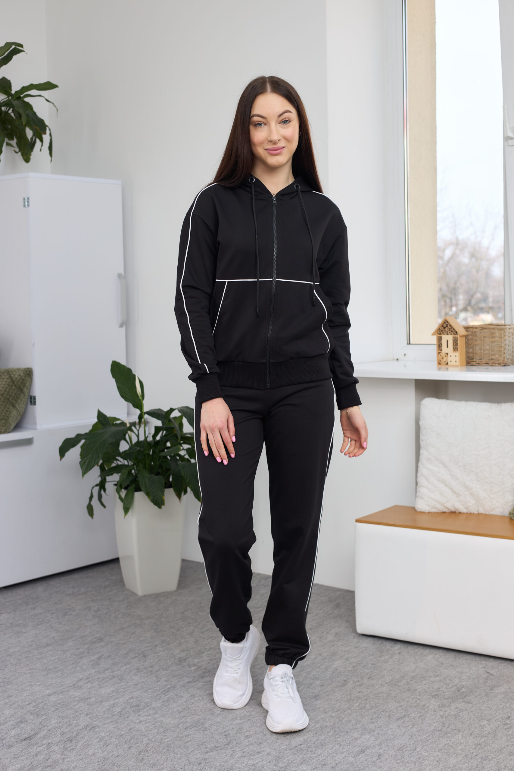 sera2453 Комплект 26.2729 двуконечен трикотаж, цвят Черен, 42(S), 44(M), 46(L) - Image 1