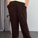 Hosen 26.2971 amerikanischer Krepp, Farbe Dunkle Schokolade, 54(4XL), 56(5XL), 58(6XL)